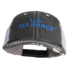 US Air Force Navy Letter Embroidered Low Profile Special Cotton Mesh Cap - black OSFM