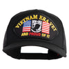 Vietnam Era Vet and Proud of It Patched Solid Cotton Twill 5 panel Mesh Back Cap - Black OSFM