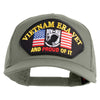Vietnam Era Vet and Proud of It Patched Solid Cotton Twill 5 panel Mesh Back Cap - Grey OSFM