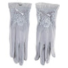 Sheer Mesh Lace Summer Glove - Grey OSFM