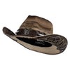 UPF 50+ Western Style Eagle and Crocodile Skin Cowboy Hat - Brown-Eagle M