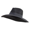 Women's 3.54 Inch Brim Wool Felt Grosgrain Ribbon Fedora Hat - Black OSFM