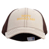 Happy Burger Day Embroidered Brushed Cotton Mesh Moisture Absorbing - Khaki-Brown OSFM