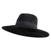 Women's Pinched Fedora Crown Sewn Band Hat - Black OSFM