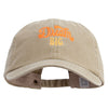 Dream Big Text Embroidered Big Size Washed Pigment Dyed Cap - Khaki XL-3XL