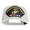 Expeditionary Force USMC Patched Solid Cotton Twill 5 panel Mesh Back Cap - White OSFM