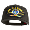 U.S. Air Force Vietnam Veteran Patched Solid Cotton Twill 5 panel Mesh Back Cap - Charcoal OSFM