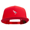Heron Bird Logo Embroidered 5 Panel Mesh Trucker Snapback Cap - Red OSFM