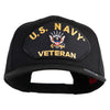 US Navy Veteran Patched Solid Cotton Twill Cap - Black OSFM