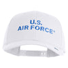 US Air Force Navy Letter Embroidered Retro Cotton Blend Snapback Cap - White OSFM