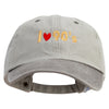 I Love 90'S Embroidered Pigment Dyed Wash Cap - Beige-Green OSFM