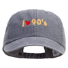I Love 90'S Embroidered Pigment Dyed Wash Cap - Grey OSFM
