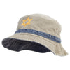 Jewish Star of David Embroidered Big Size Reversible Bucket Hats - Khaki-Navy XL-2XL