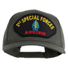 1st Special Forces Airborne Patched Solid Cotton Twill Mesh Prostyle Cap - Grey OSFM