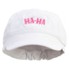 HA-HA Embroidered Cotton Elastic Big Size Newsboy Cap - White XL-2XL