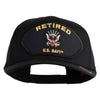 Retired US Navy Patched Solid Cotton Twill Cap - Black OSFM
