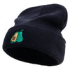 Cinco De Mayo Avocado Embroidered Big Size Acrylic Long Beanie - Black XL-3XL