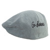 Go Bananas Embroidered Big Size Men's Linen Ivy Cap - Slate-Grey XL-2XL