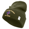 1st Marine Division Retired Logo Embroidered 12 Inch Solid Knit Cuff Long Beanie Made in USA - Olive OSFM