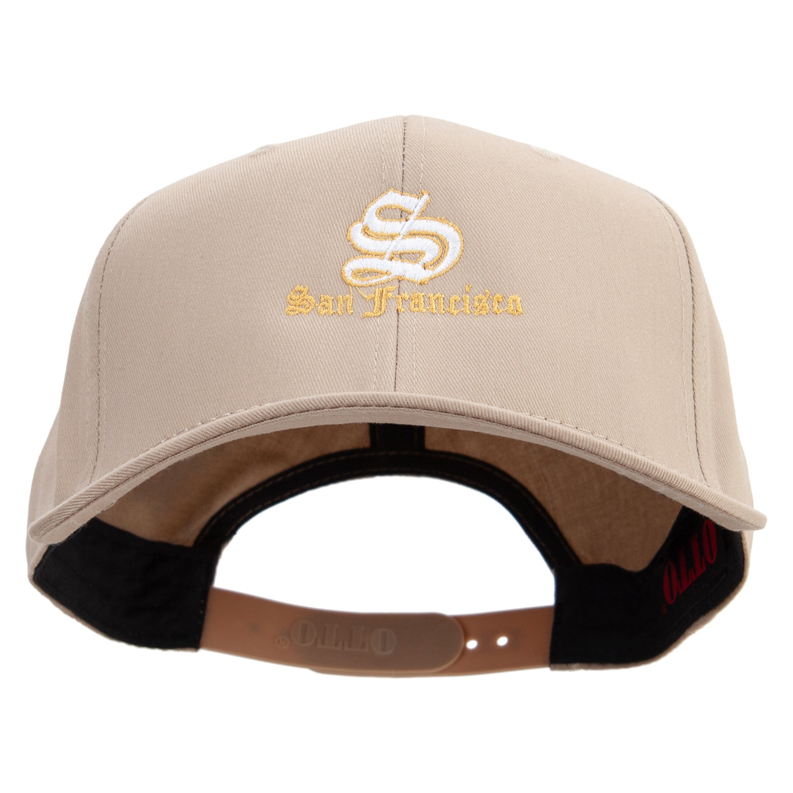 Cursive San Fransico Sign Embroidered Solid Cotton Twill Prostyle Cap ...