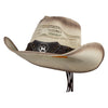UPF 50+ Natural Straw Lone Star and Longhorn Cowboy Hat - Natural OSFM