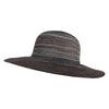 UPF 40 Women's Mix Colored 4" Flat Wide Brim Hat - Black Mix OSFM