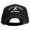 US Navy Seabee Retired Embroidered New Big Size High Profile Twill Cap - Black XL-3XL