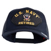 US Navy Retired Patched Solid Cotton Twill Mesh Cap - Navy OSFM