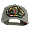 1st Infantry Division Vietnam Veteran Patched Solid Cotton Twill 5 panel Mesh Back Cap - Grey OSFM