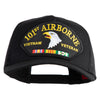 101st Airborne Vietnam Veteran Patched Solid Cotton Twill 5 panel Mesh Back Cap - Black OSFM