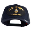 Navy USN Veteran Patched Solid Cotton Twill Mesh Cap - Navy OSFM
