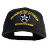 2nd Infantry Division Second to None Patched Solid Cotton Twill Pro Style Cap - Black OSFM