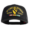 1st Cavalry Division Vietnam Veteran Patched Solid Cotton Twill 5 panel Mesh Back Cap - Black OSFM