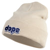 Dope Embroidered 12 Inch Long Knitted Beanie - Birch OSFM