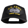 U.S. Army Combat Action Patched Solid Cotton Twill Pro Style Cap - Black OSFM