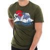Blue Mountain Embroidered Unisex Lane Seven Ring Spun Combed Cotton Short Sleeve Deluxe Jersey T-Shirt - Army-Green XS