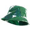 Women's Tropical Leaf Bucket Hat - Dark Green OSFM