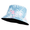 Women's Palm and Flamingo Reversible Bucket Hat - Blue OSFM