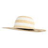 Women's Stripe Braid Design 4" Wide Brim Hat - White OSFM