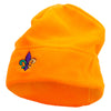 Mardi Gras Fleur De Lis Logo Decorations Embroidered Big Size Fleece Beanie - Orange XL-3XL