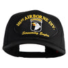 101st Airborne Division Screaming Eagles Patched Solid Cotton Twill Pro Style Cap - Black OSFM