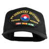 9th Infantry Division Vietnam Veteran Patched Solid Cotton Twill 5 Panel Prostyle Snap Cap - Black OSFM
