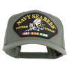 Navy Seabees Vietnam Veteran Patched Solid Cotton Twill 5 Panel Prostyle Snap Cap - Grey OSFM