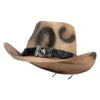 UPF 50+ Horseshoe Distressed Natural Straw Lone Star Cowboy Hat - Tan OSFM