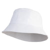 Cotton Plain Bucket Hat - White OSFM