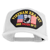 Vietnam Era Vet and Proud of It Patched Solid Cotton Twill 5 Panel Prostyle Snap Cap - White OSFM