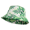 Women's Tropical Leaf with Yellow Bucket Hat - White OSFM