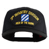 3rd Infantry Division Rock of the Marne Patched Solid Cotton Twill Pro Style Cap - Black OSFM