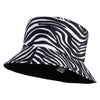 Women's Zebra Reversible Bucket Hat - Tan OSFM