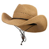 3.5" Brim Chin Strap Cowboy Hat - Wheat OSFM
